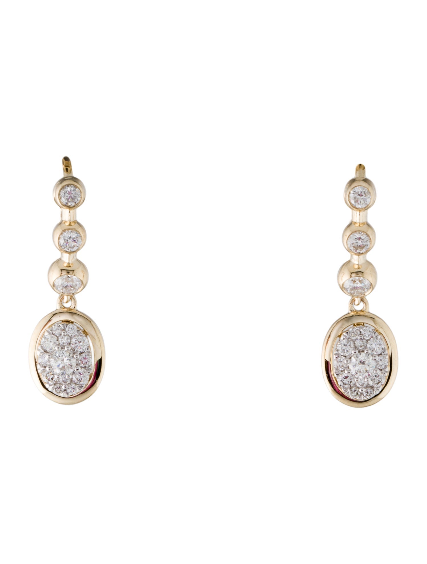 Earrings 14K Diamond Drop Earrings