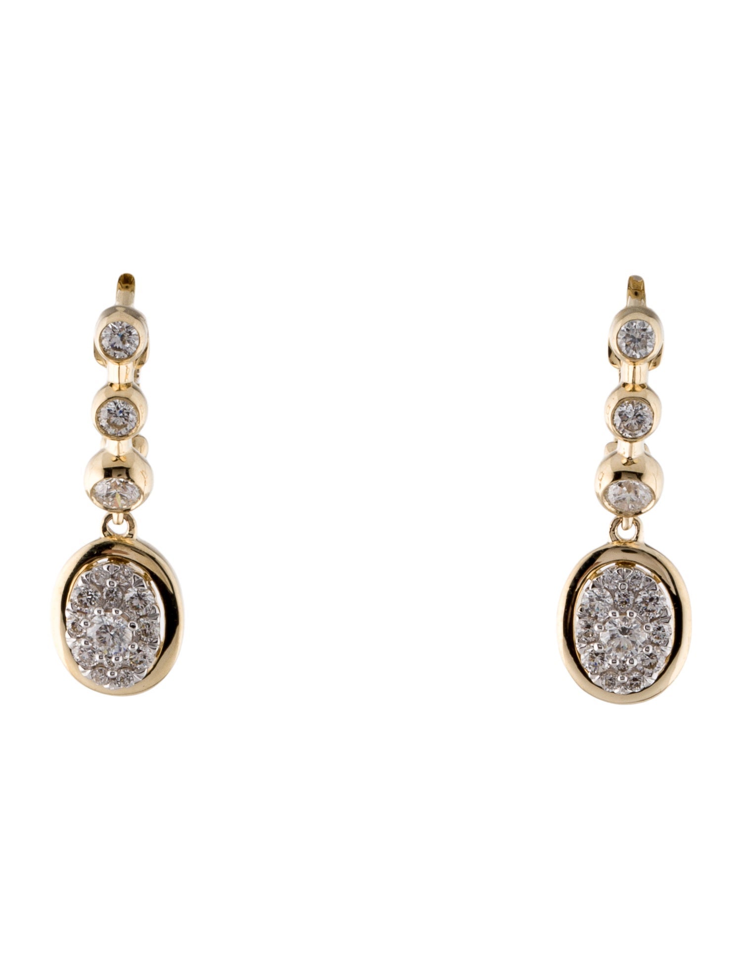 Earrings 14K Diamond Drop Earrings