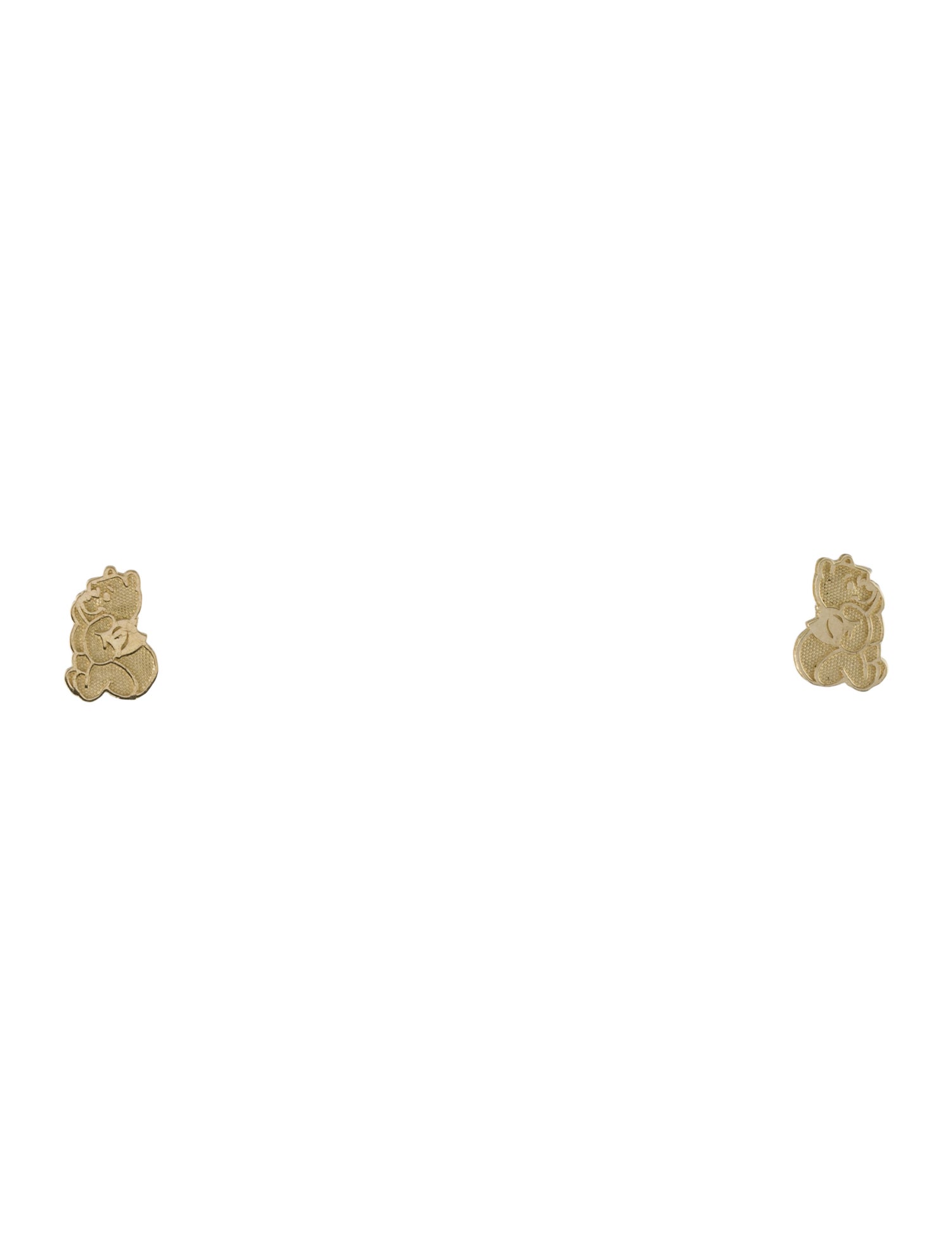 Earrings 14K Winnie the Pooh Stud Earrings