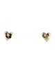 Earrings 14K Hammered Heart Stud Earrings