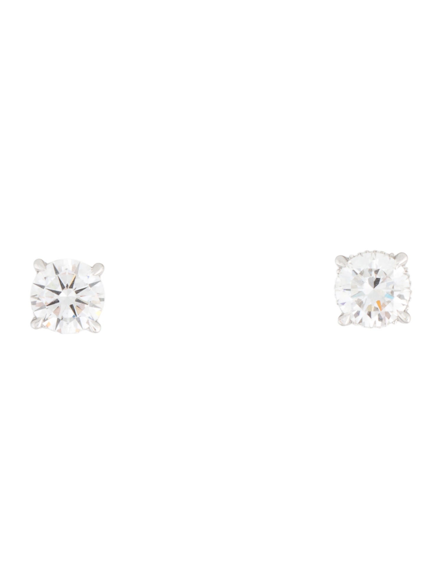 Earrings 14K 2.00ctw Lab-Grown Diamond Hidden Halo Stud Earrings