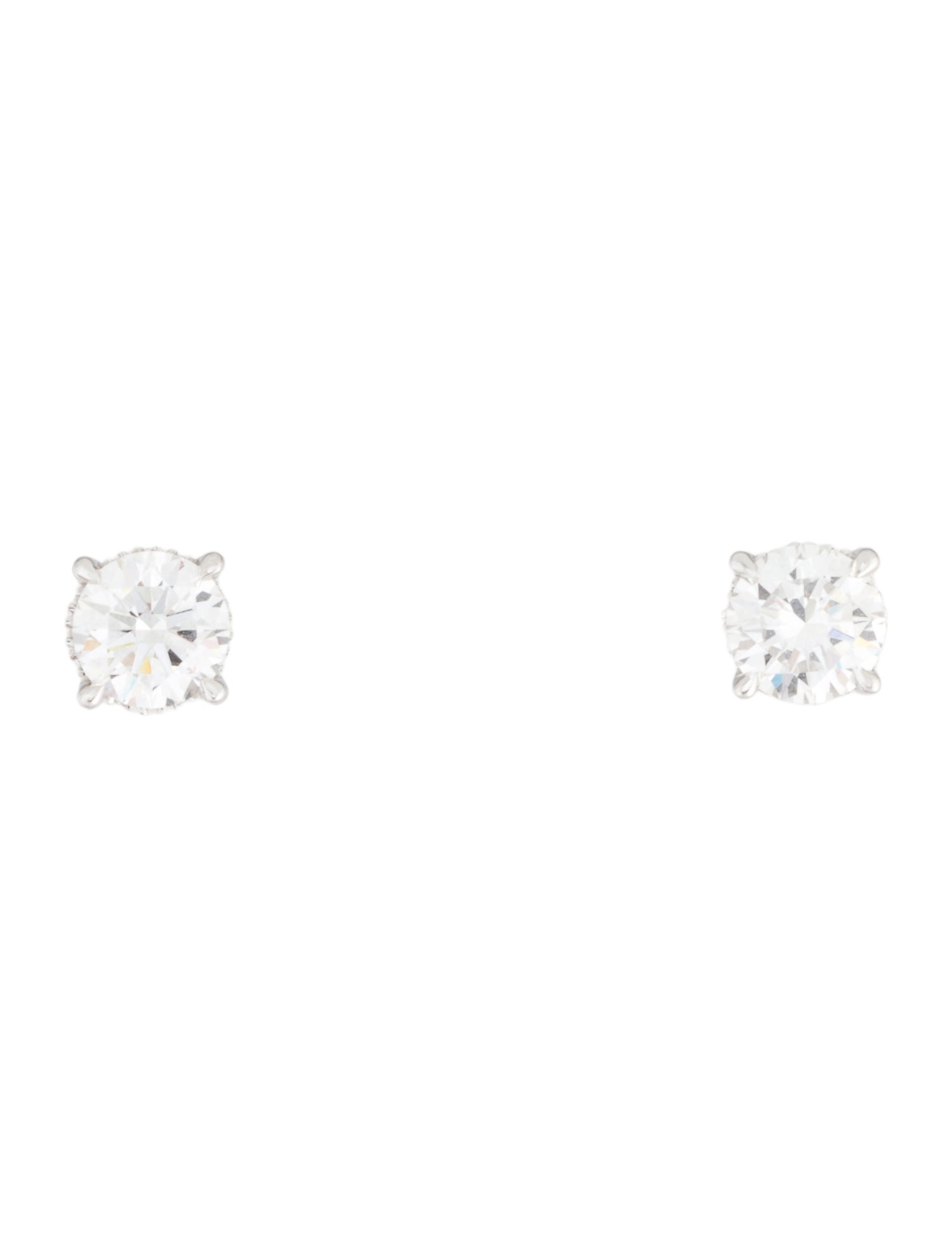 Earrings 14K 2.00ctw Lab-Grown Diamond Hidden Halo Stud Earrings
