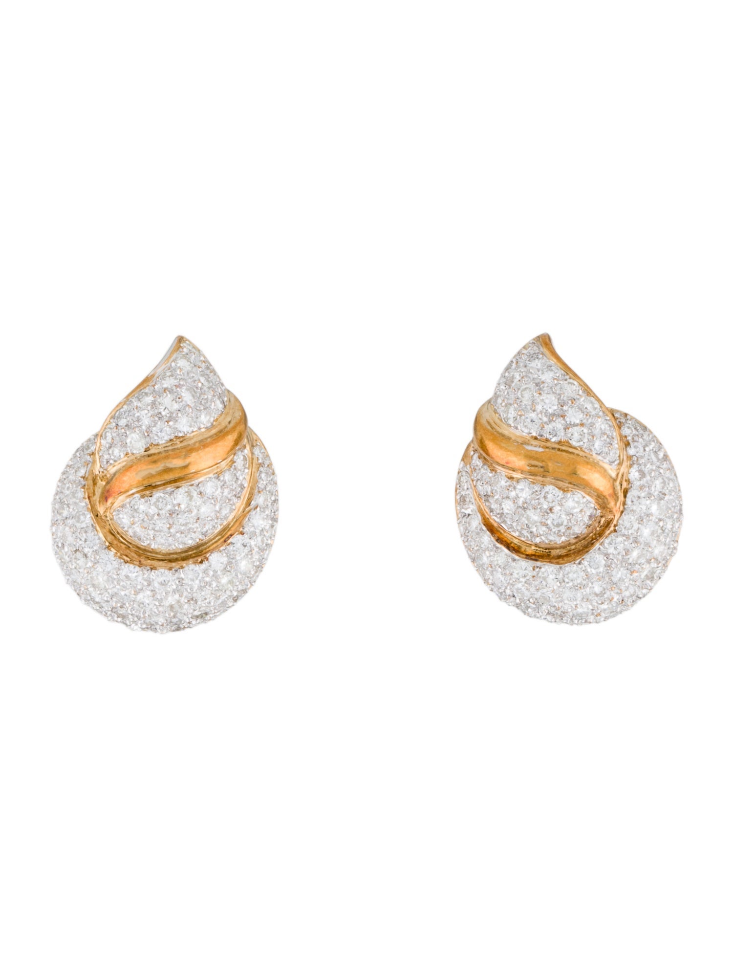 Earrings 18K 1.96ctw Diamond Earclip