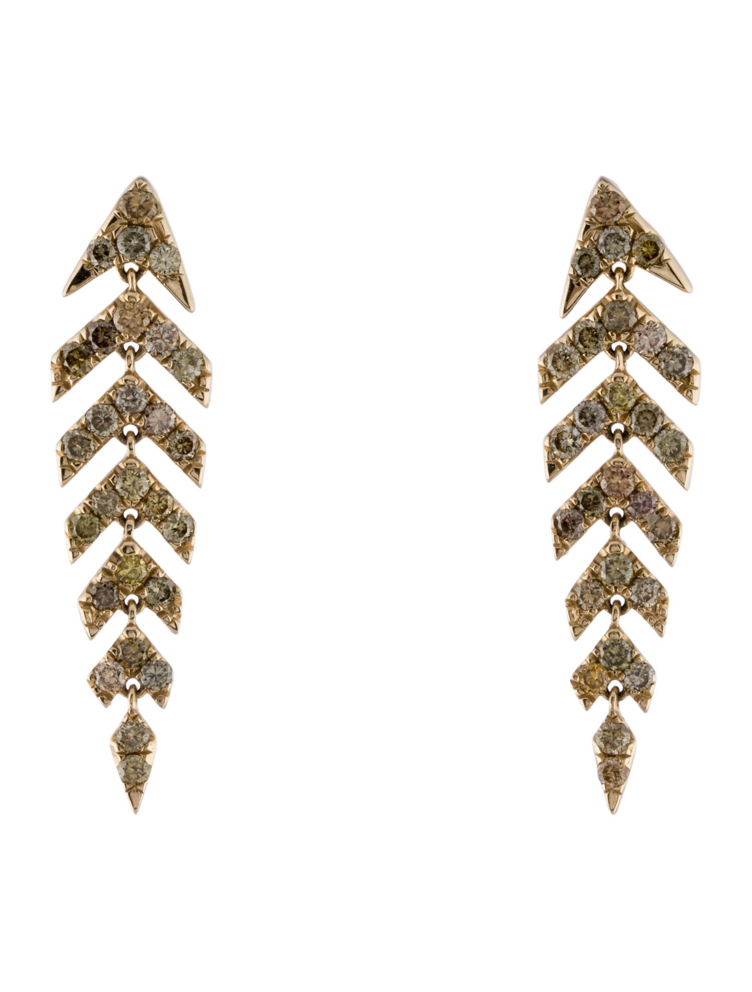 Earrings 14K Diamond Drop Earrings