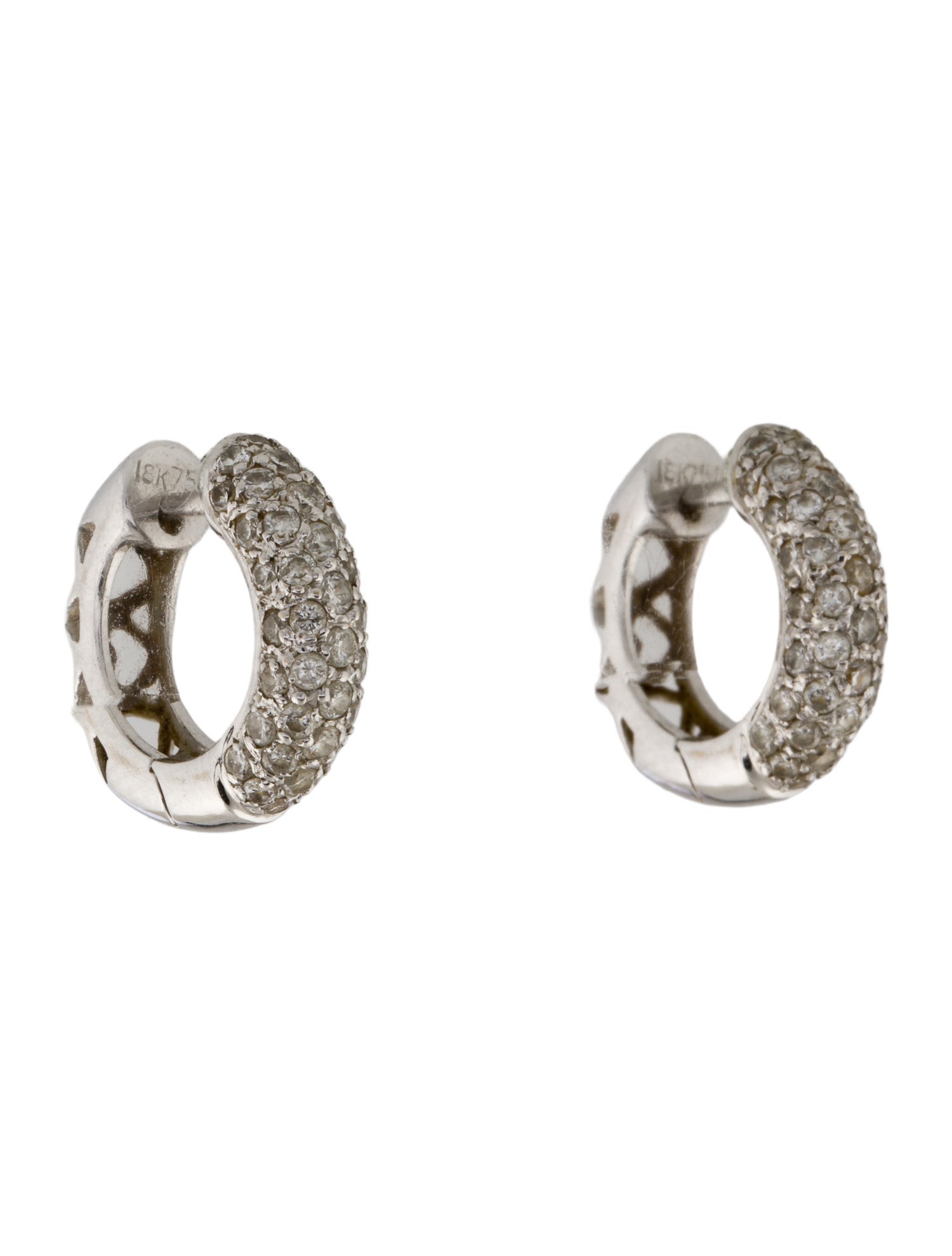 Earrings 18K Diamond Huggie Earrings