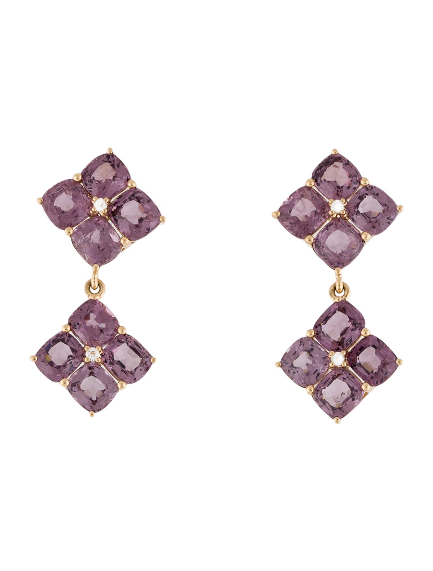 Earrings 18K 9.50ct. Spinel & Topaz Drop Earrings