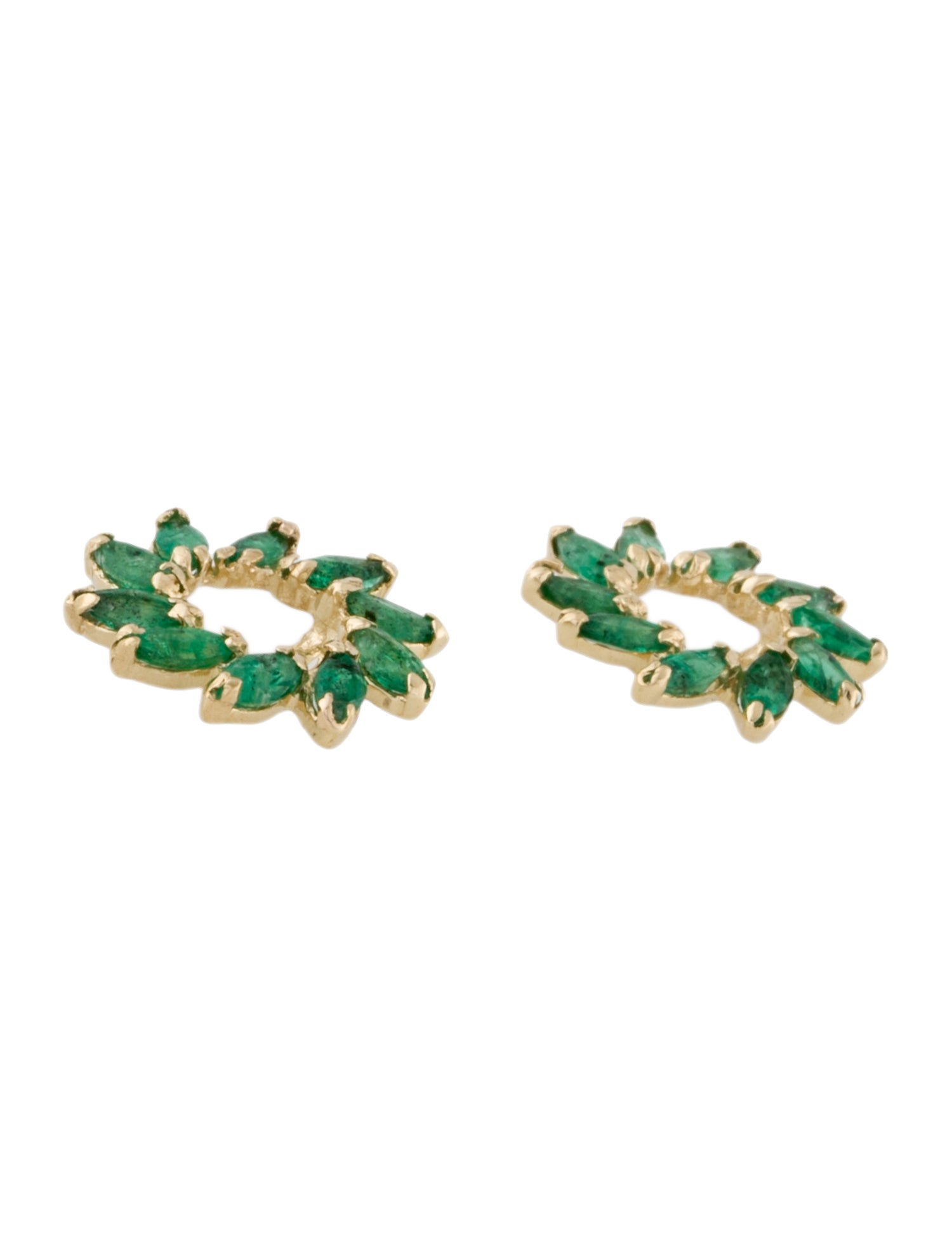 Earrings 14K Marquise Emerald Earring Jackets