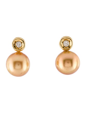 Earrings 14K Pearl & Diamond Jewelry Set