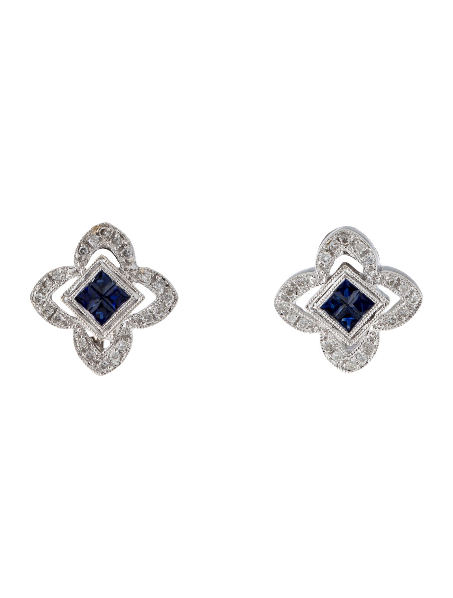 Earrings 18K Sapphire & Diamond Ear Clip