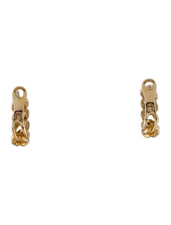 Earrings 14K Diamond Pavé Chain Link Hoop Earrings