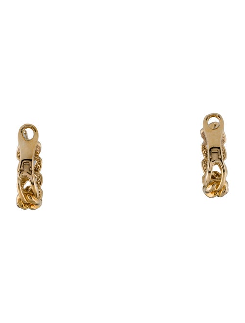 Earrings 14K Diamond Pavé Chain Link Hoop Earrings