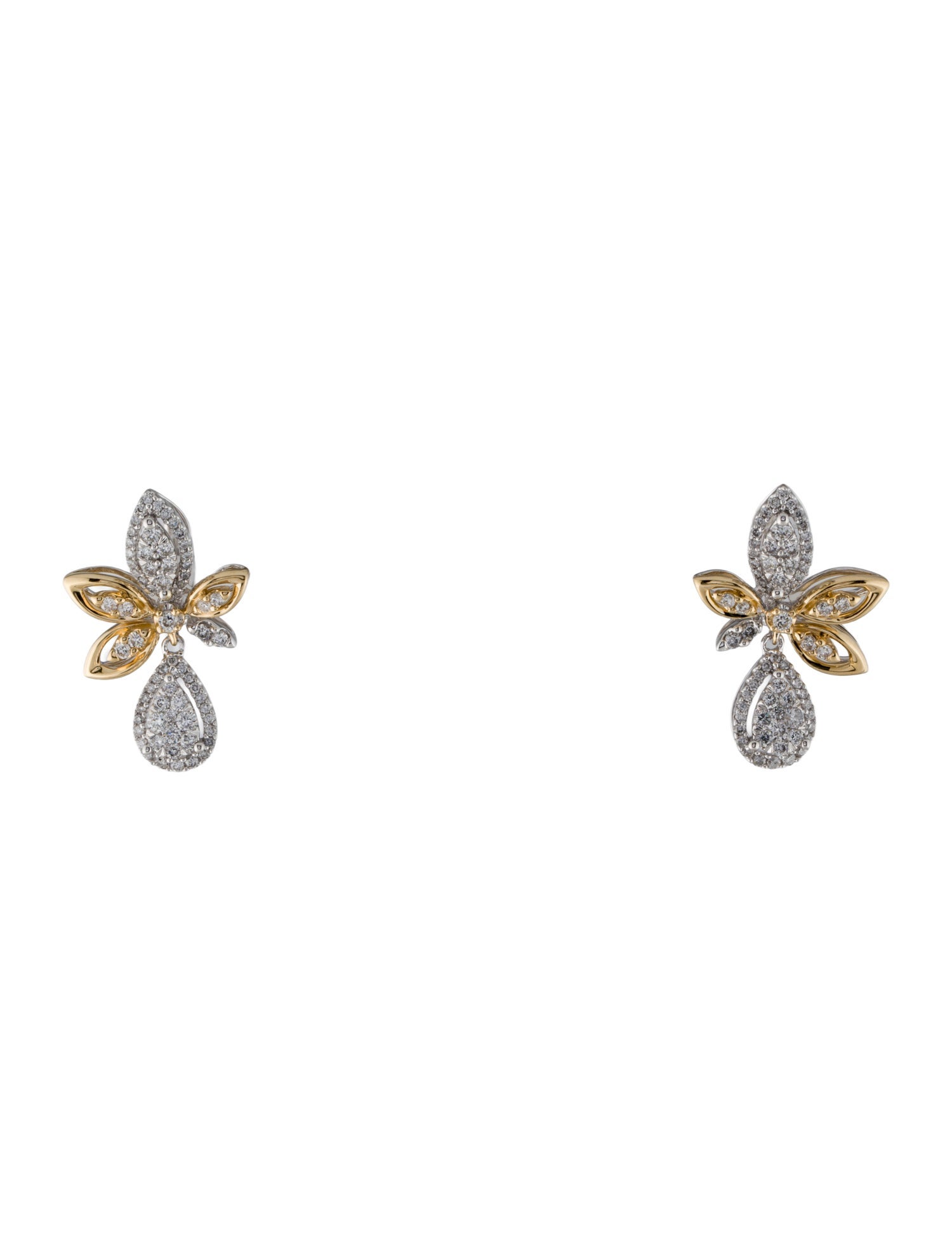 Earrings 14K 1.00ctw Diamond Drop Earrings