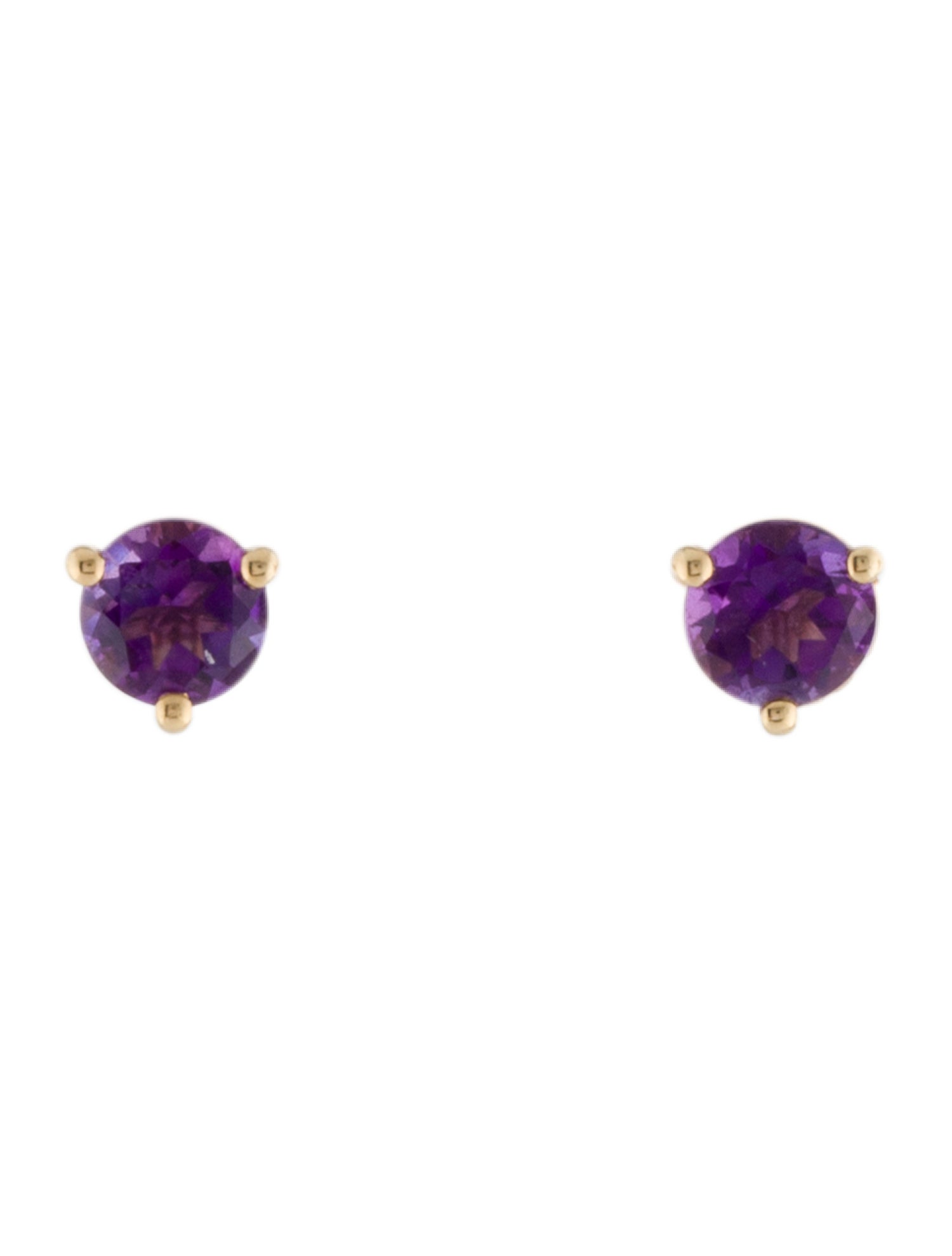 Earrings 18K Amethyst Stud Earrings