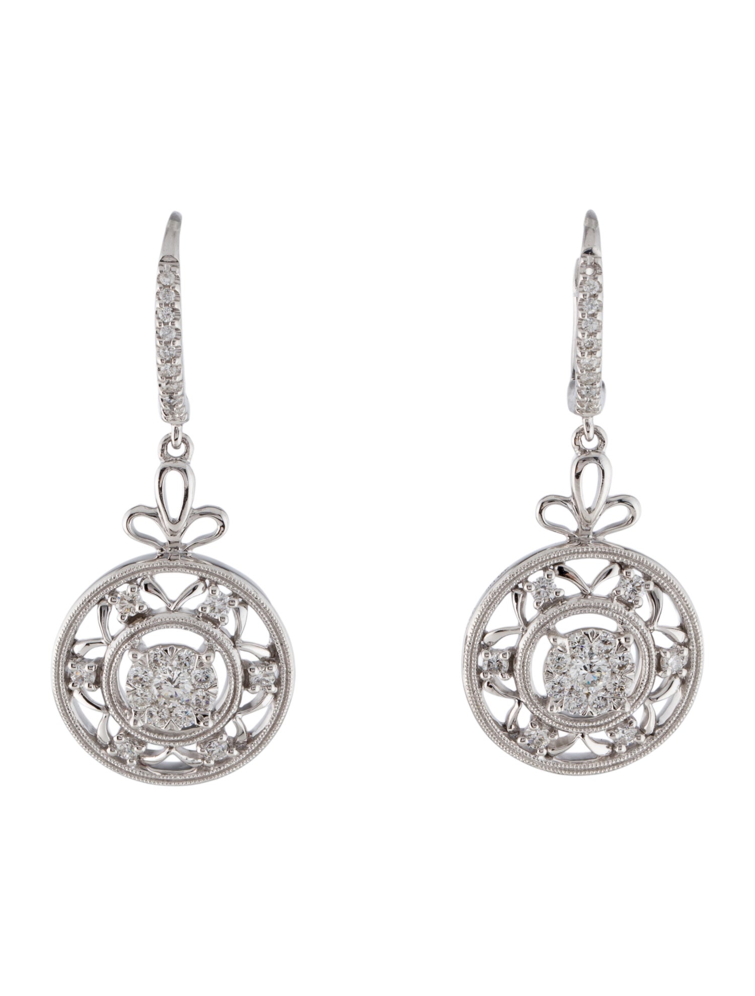 Earrings 14K Diamond Drop Earrings