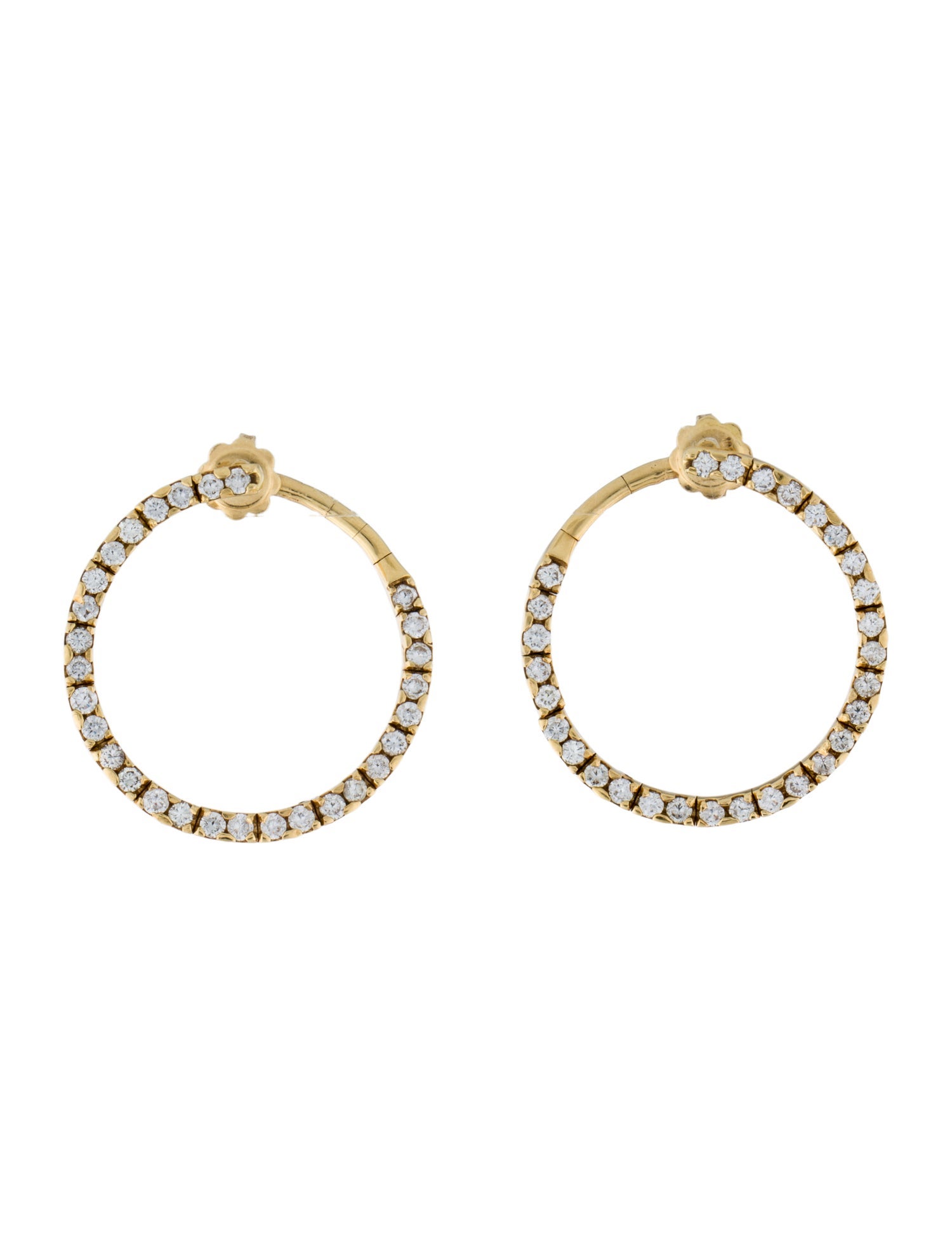 Earrings 18K 2.30ctw Diamond Circle