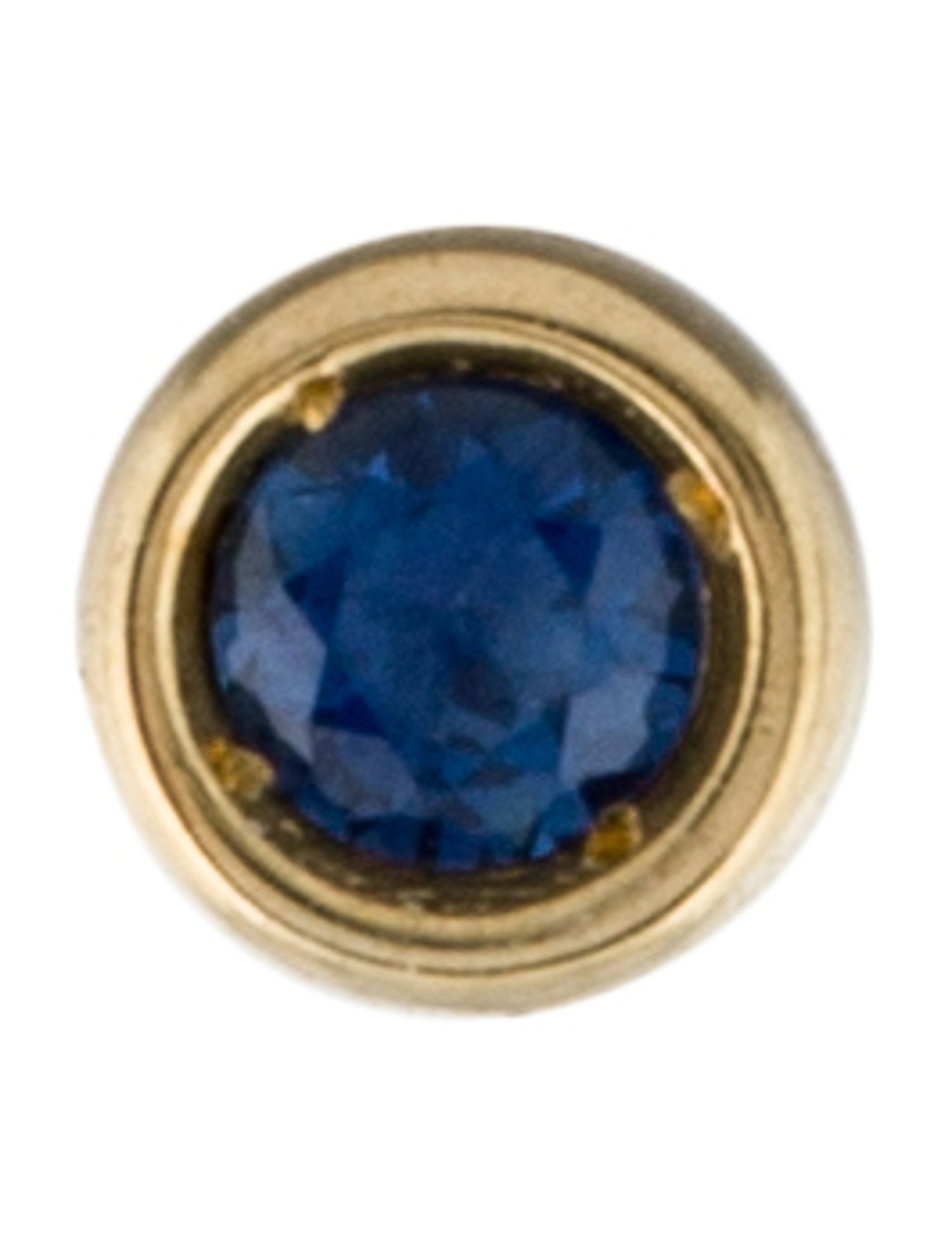 Earrings 14K Sapphire Single Stud Earring
