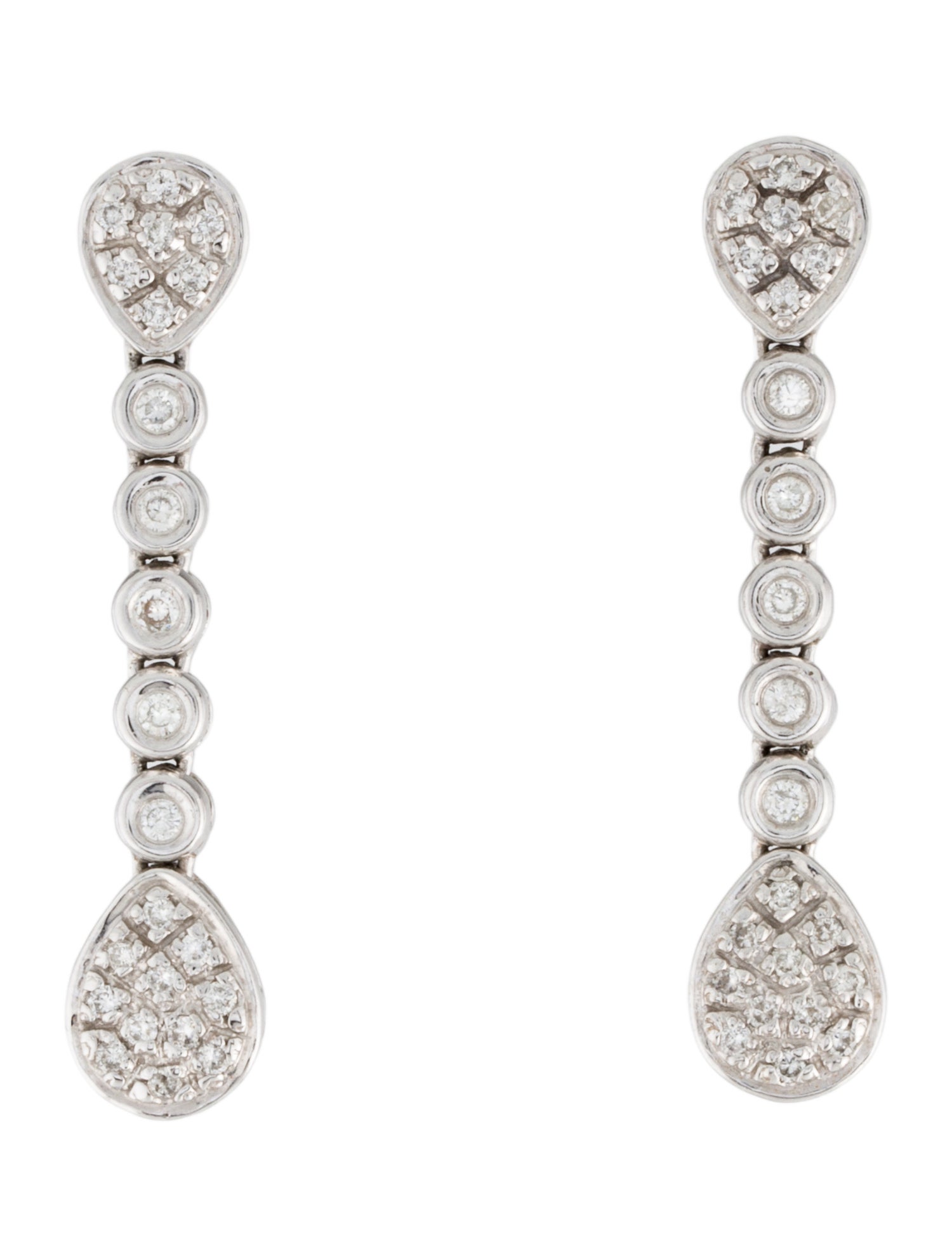 Earrings 14K Diamond Drop Earrings
