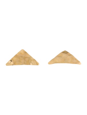 Earrings 14K Triangle Shield Stud Earrings
