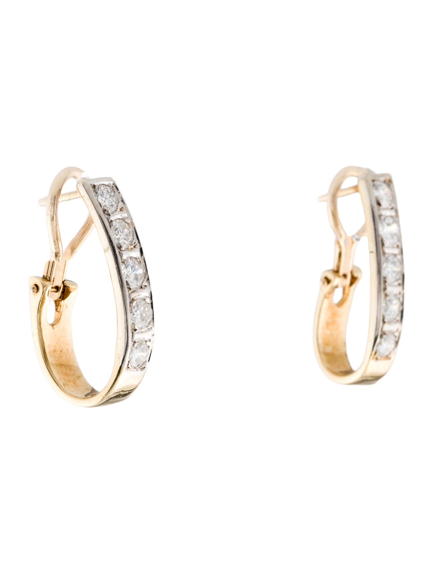 Earrings 14K 1.46ctw Diamond Hoop Earrings