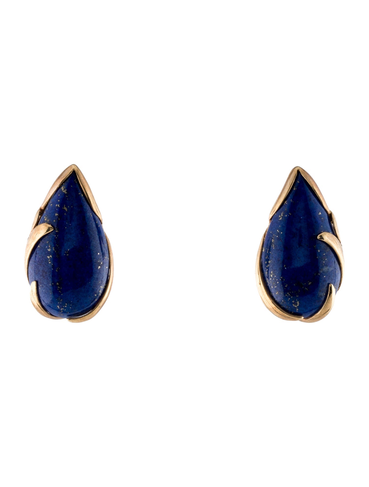 Earrings 14K 31.05ctw Lapis Lazuli Earclips