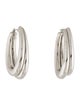 Earrings 14K Double Oval Hollow Hoop Earrings