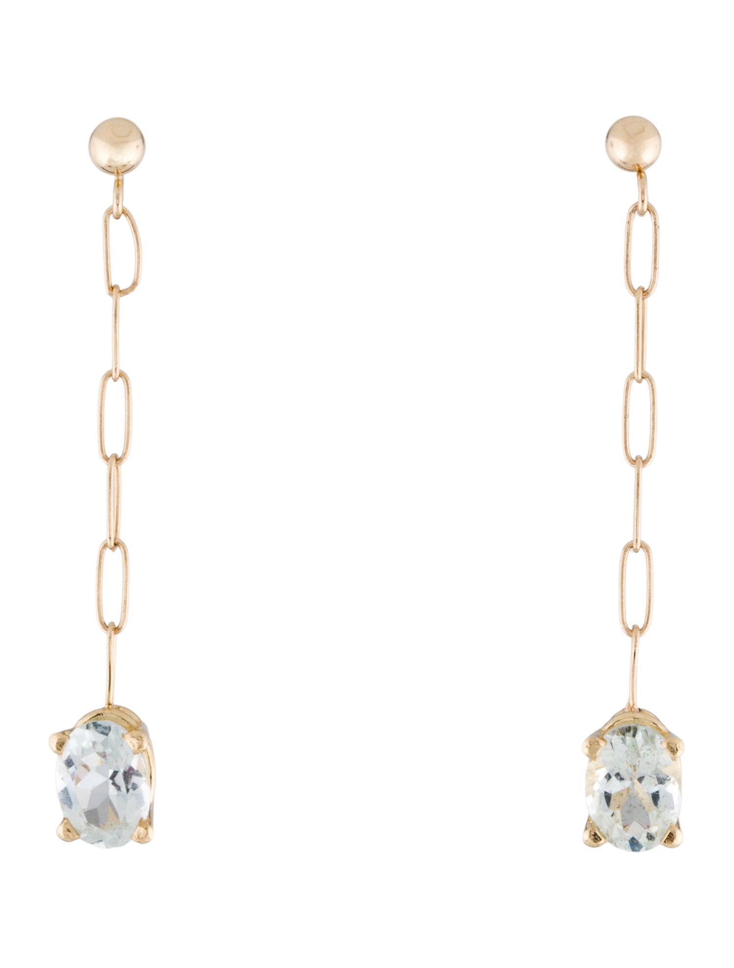 Earrings 14K 1.46ctw Aquamarine Drop Earrings