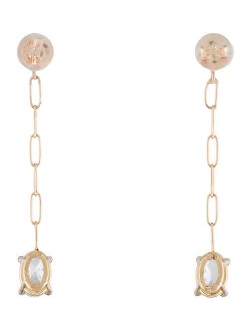 Earrings 14K 1.46ctw Aquamarine Drop Earrings