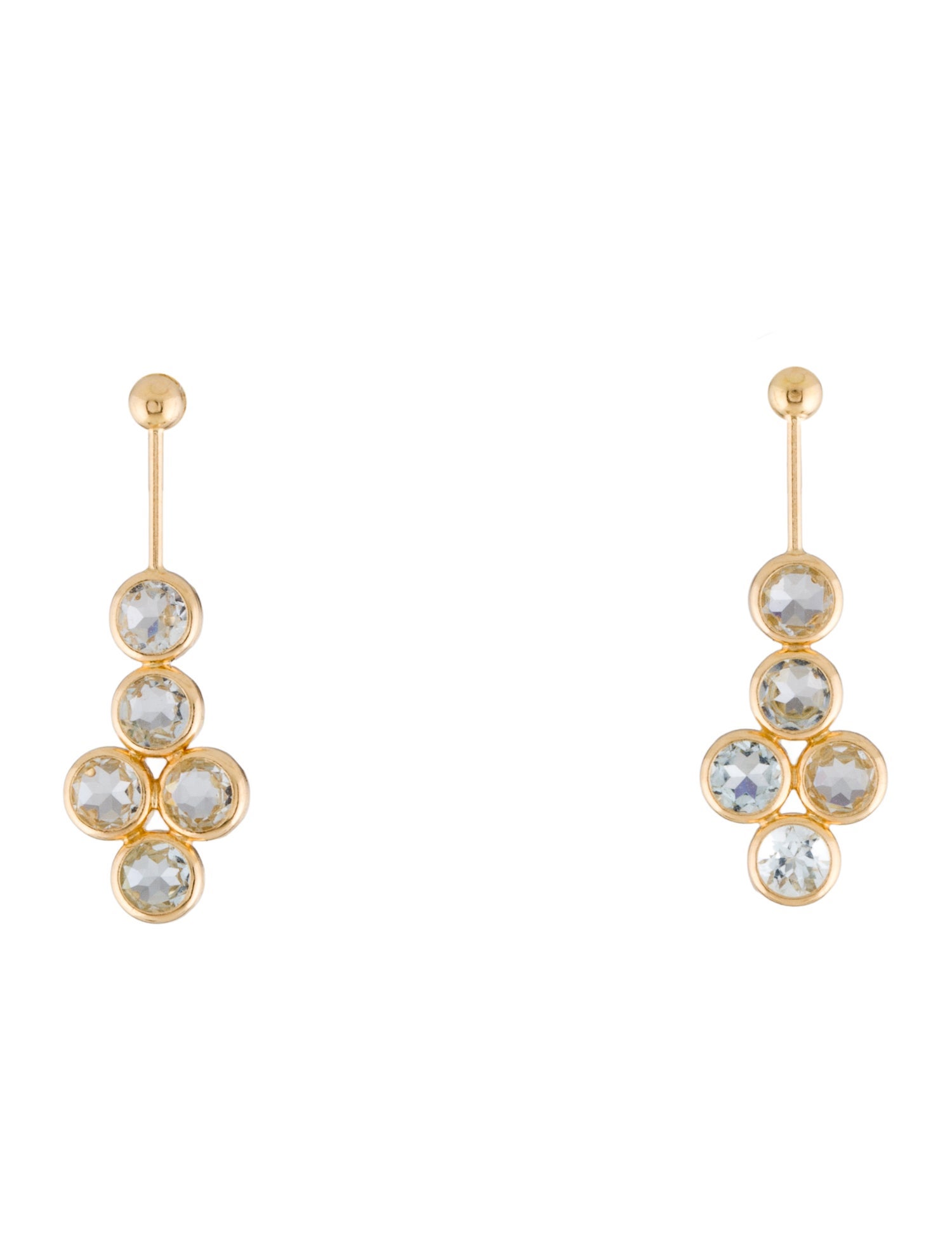 Earrings 18K 1.22ctw Aquamarine Drop Earrings
