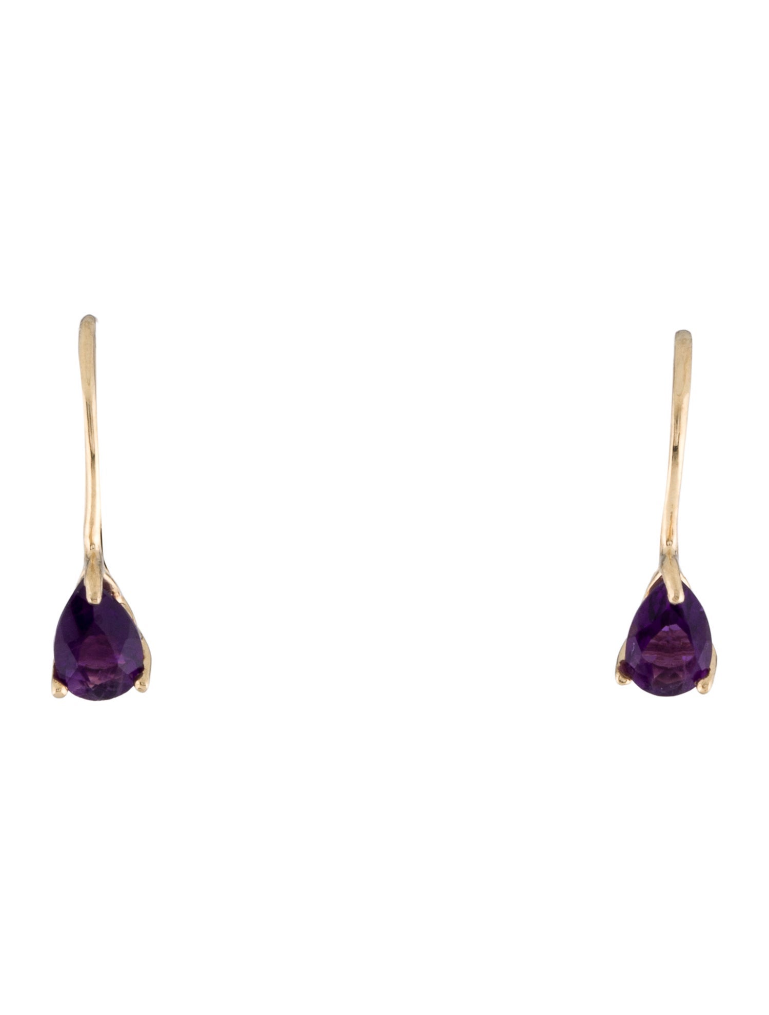 Earrings 14K Amethyst Drop Earrings