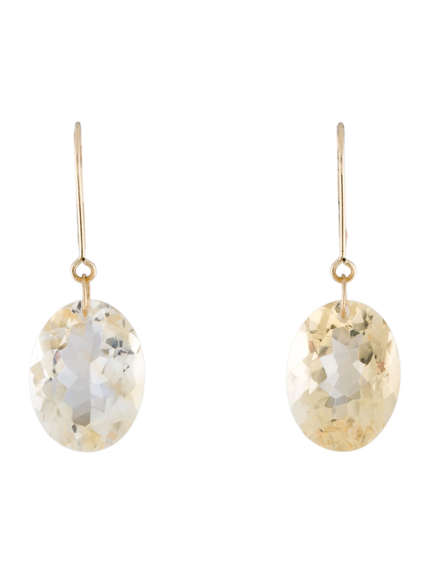 Earrings 14K Quartz Drop Earrings