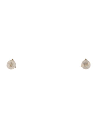 Earrings 14K Diamond Triangle Stud Earrings