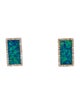 Earrings 14K Opal & Diamond Stud Earrings