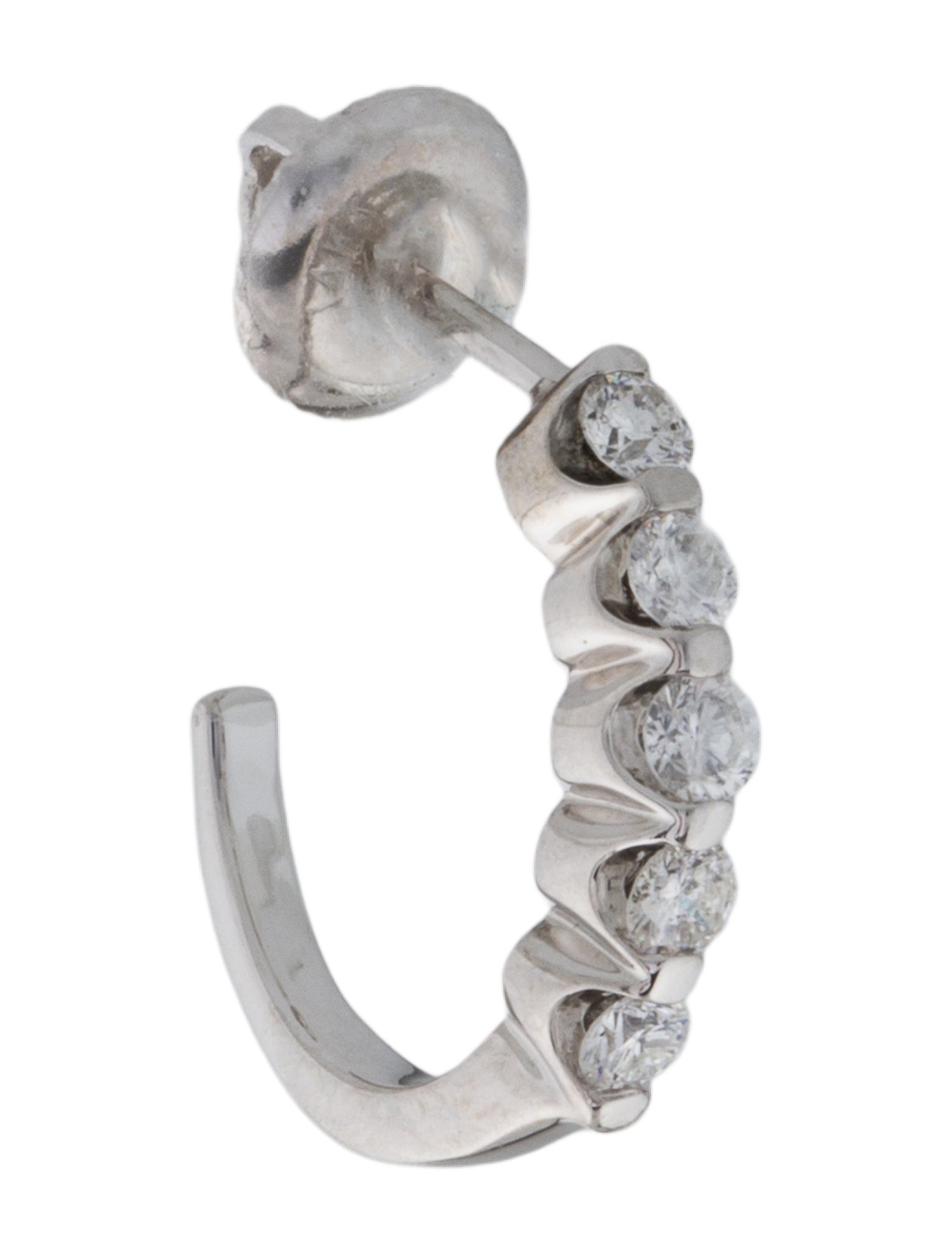 Earrings 14K Diamond Single Hoop Earring