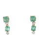 Earrings 14K 1.32ctw Emerald & Diamond Drop Earrings