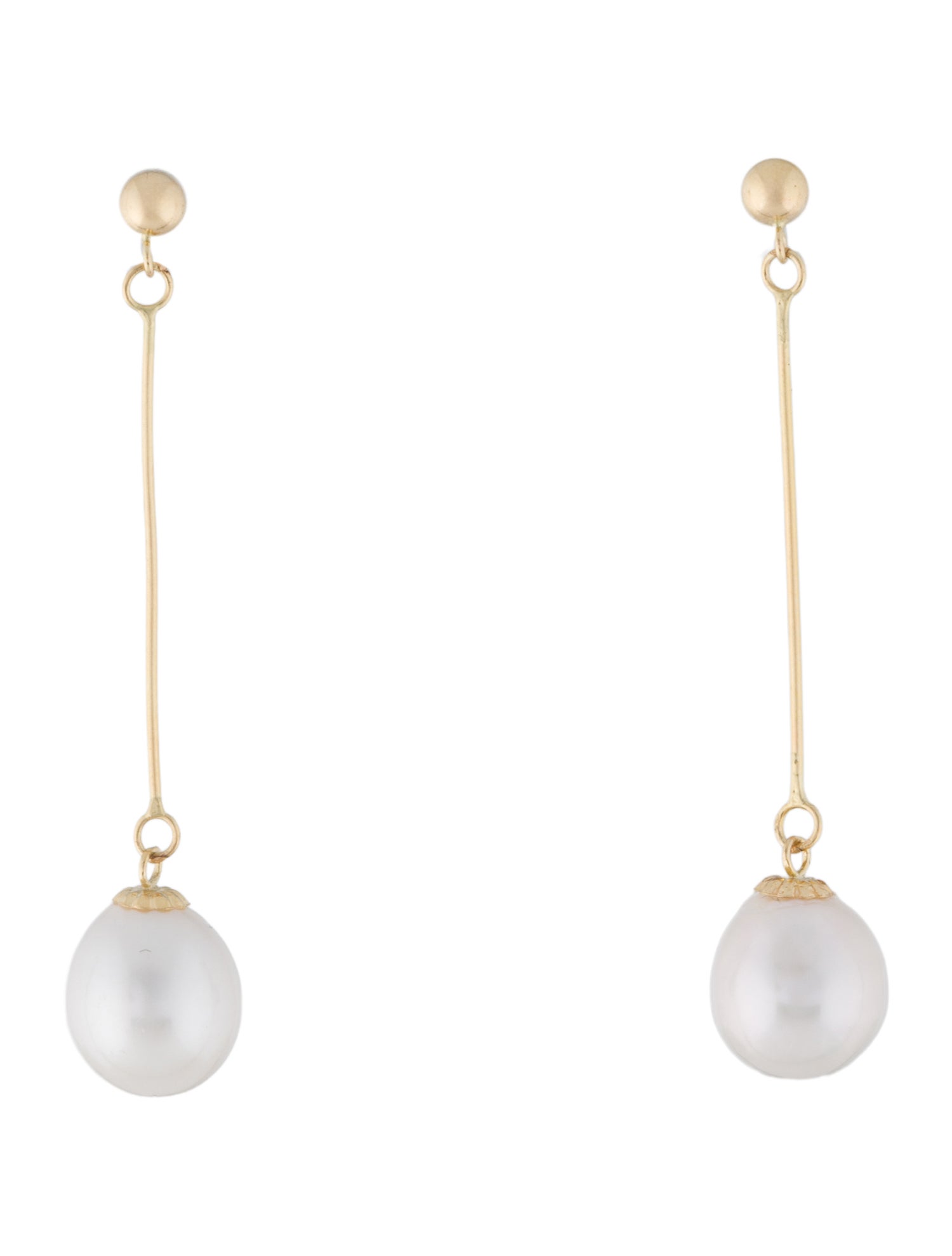 Earrings 18K Pearl Drop Earrings