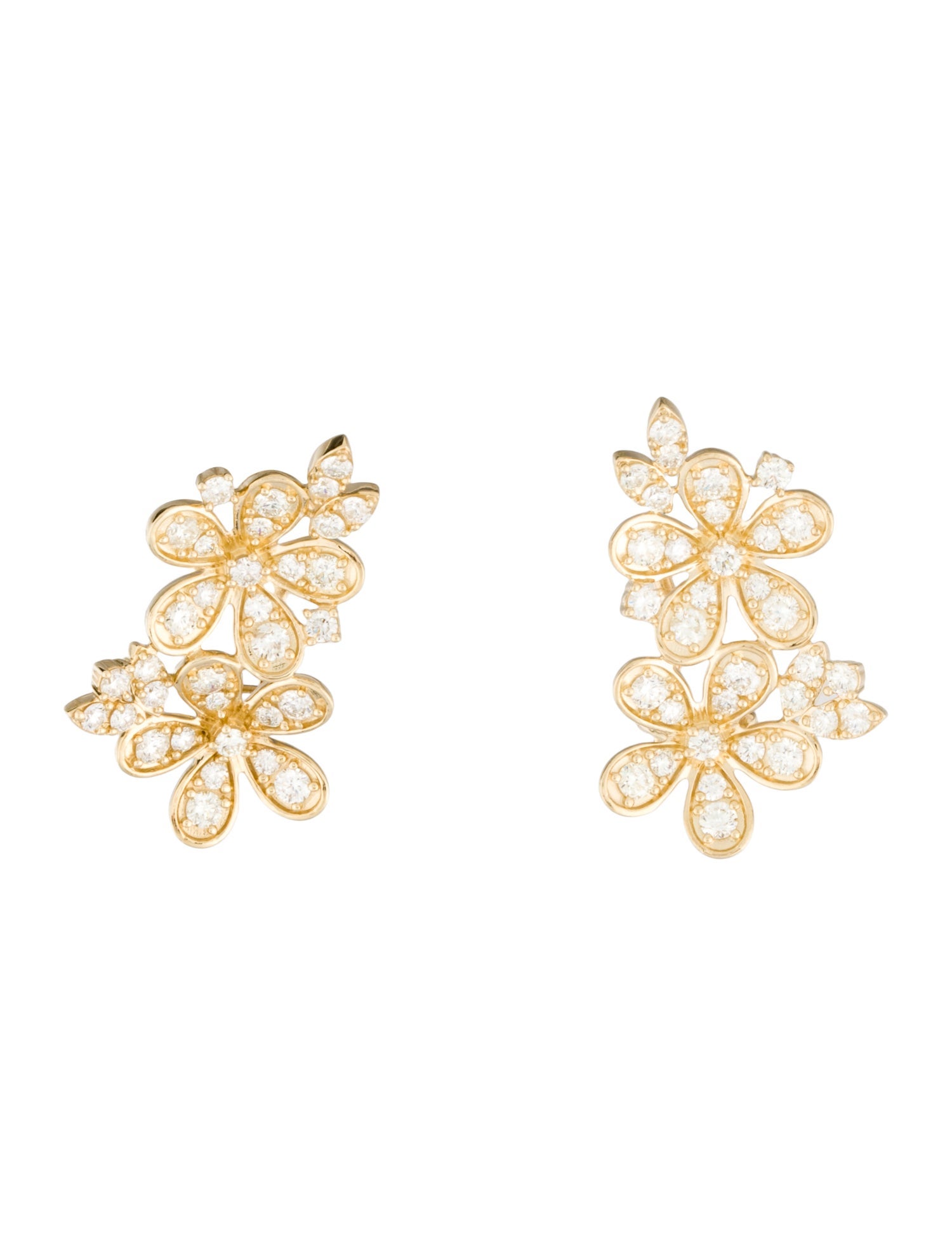 Earrings 14K 2.00ctw Diamond Earclip Earrings