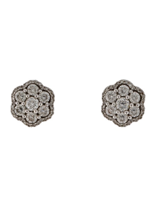 Earrings 14K 2.14ctw Diamond Cluster Stud Earrings