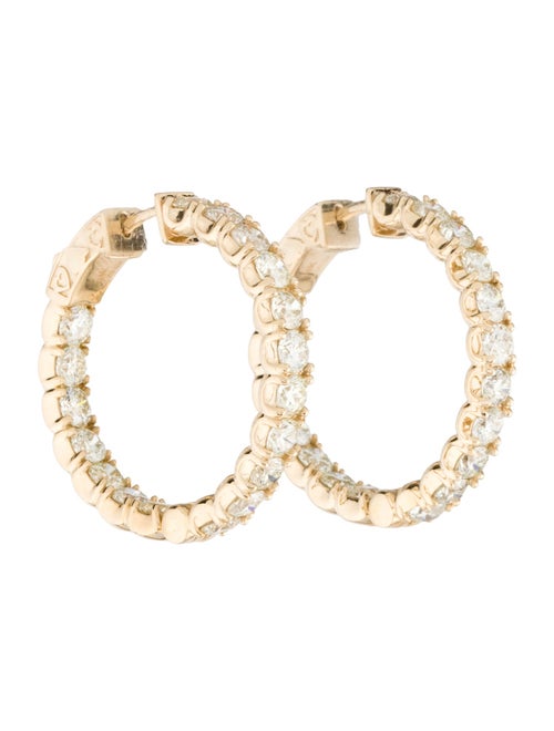 Earrings 14K 8.50ctw Diamond Inside-Out Hoop Earrings