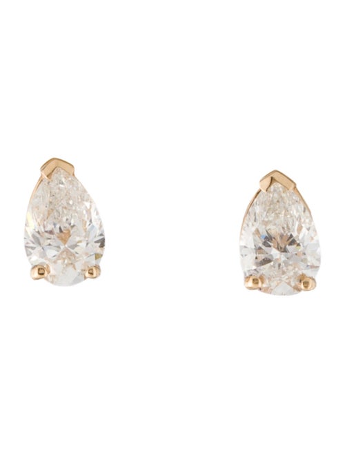 Earrings 14K 1.00ctw Diamond Pear Stud