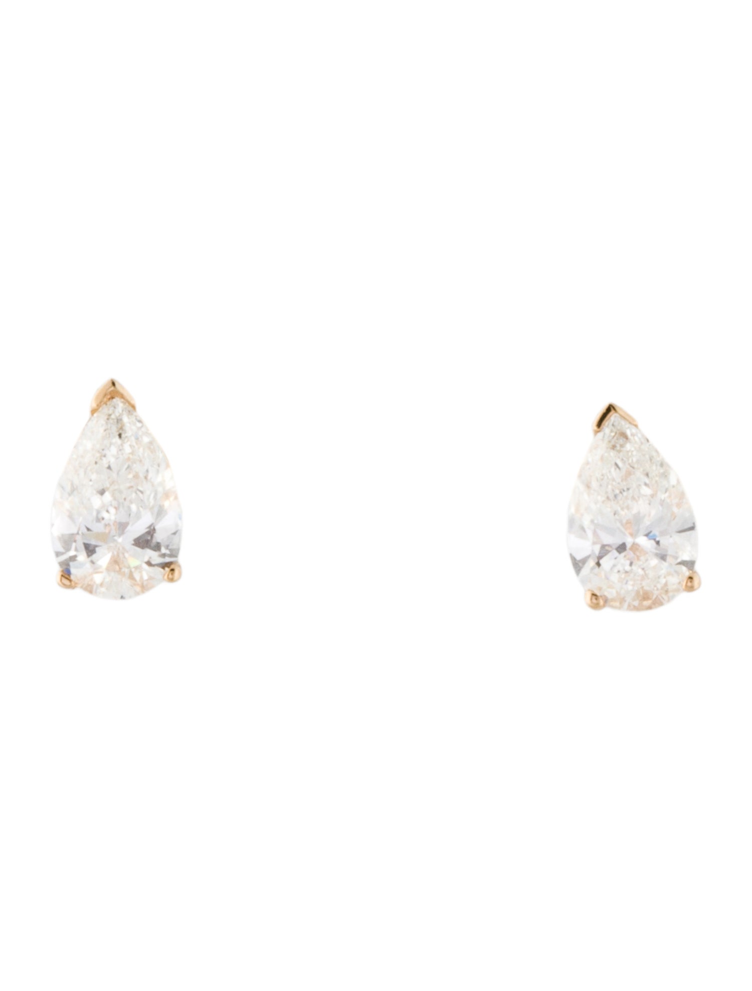 Earrings 14K Diamond Pear Stud