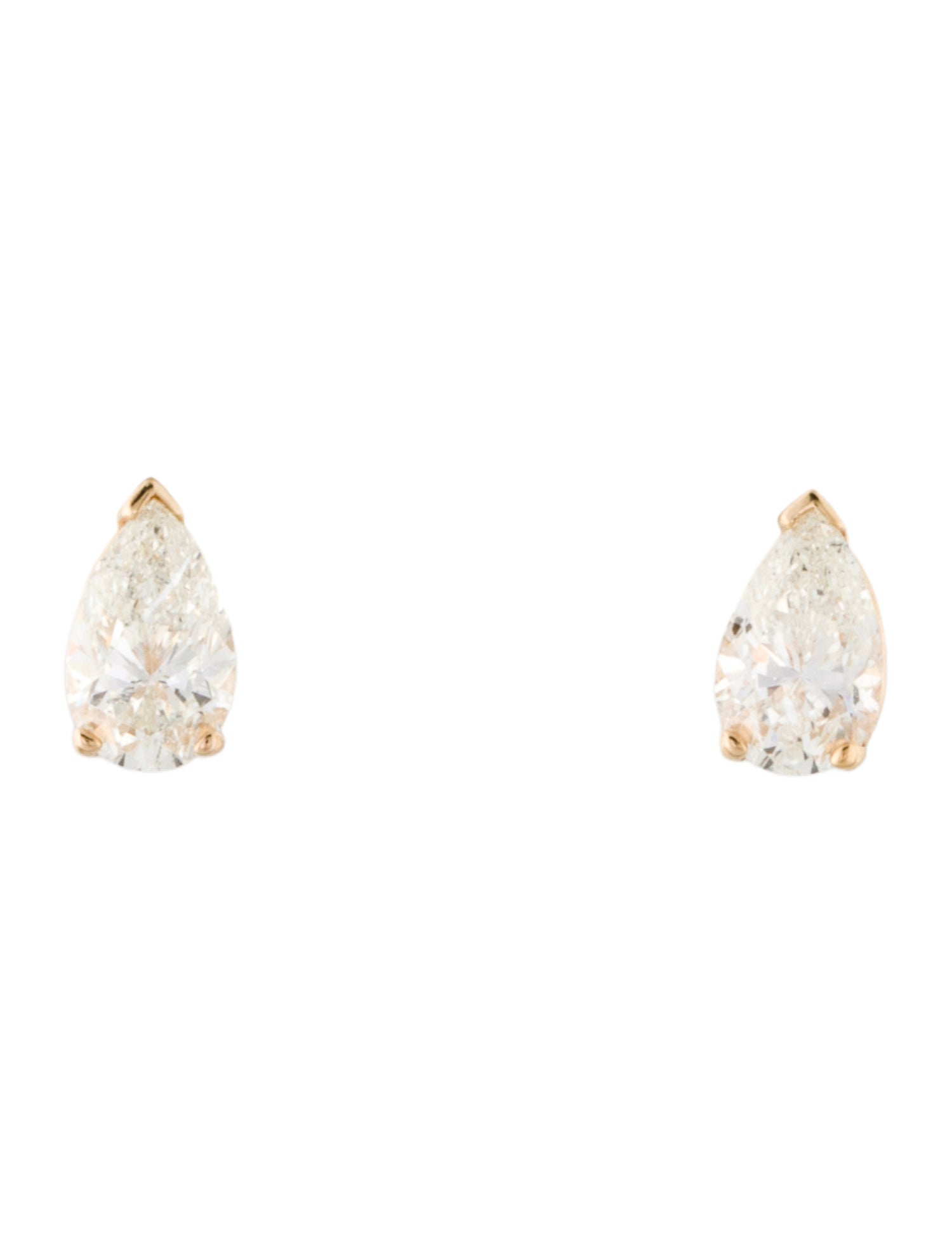 Earrings 14K Diamond Pear Stud