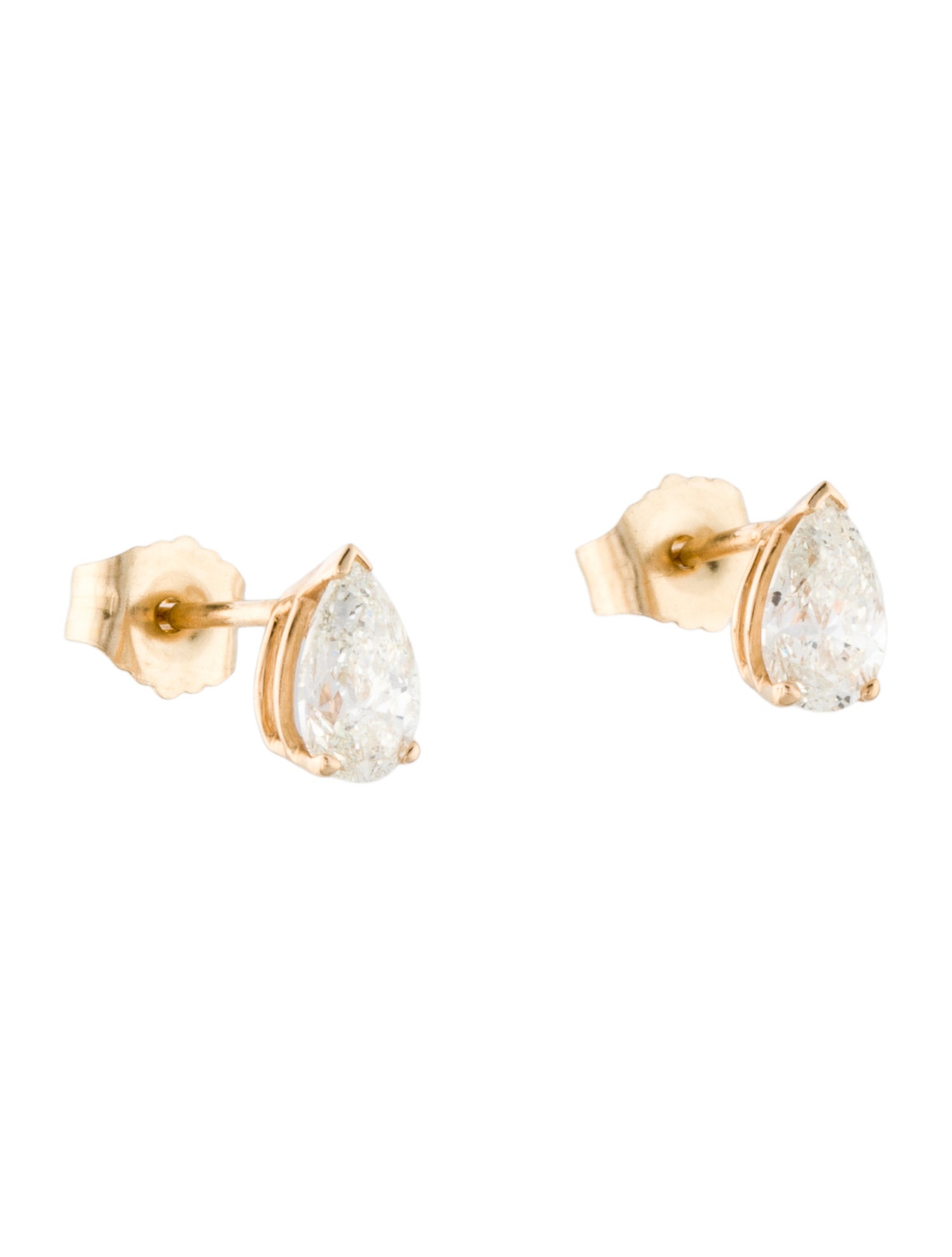 Earrings 14K Diamond Pear Stud