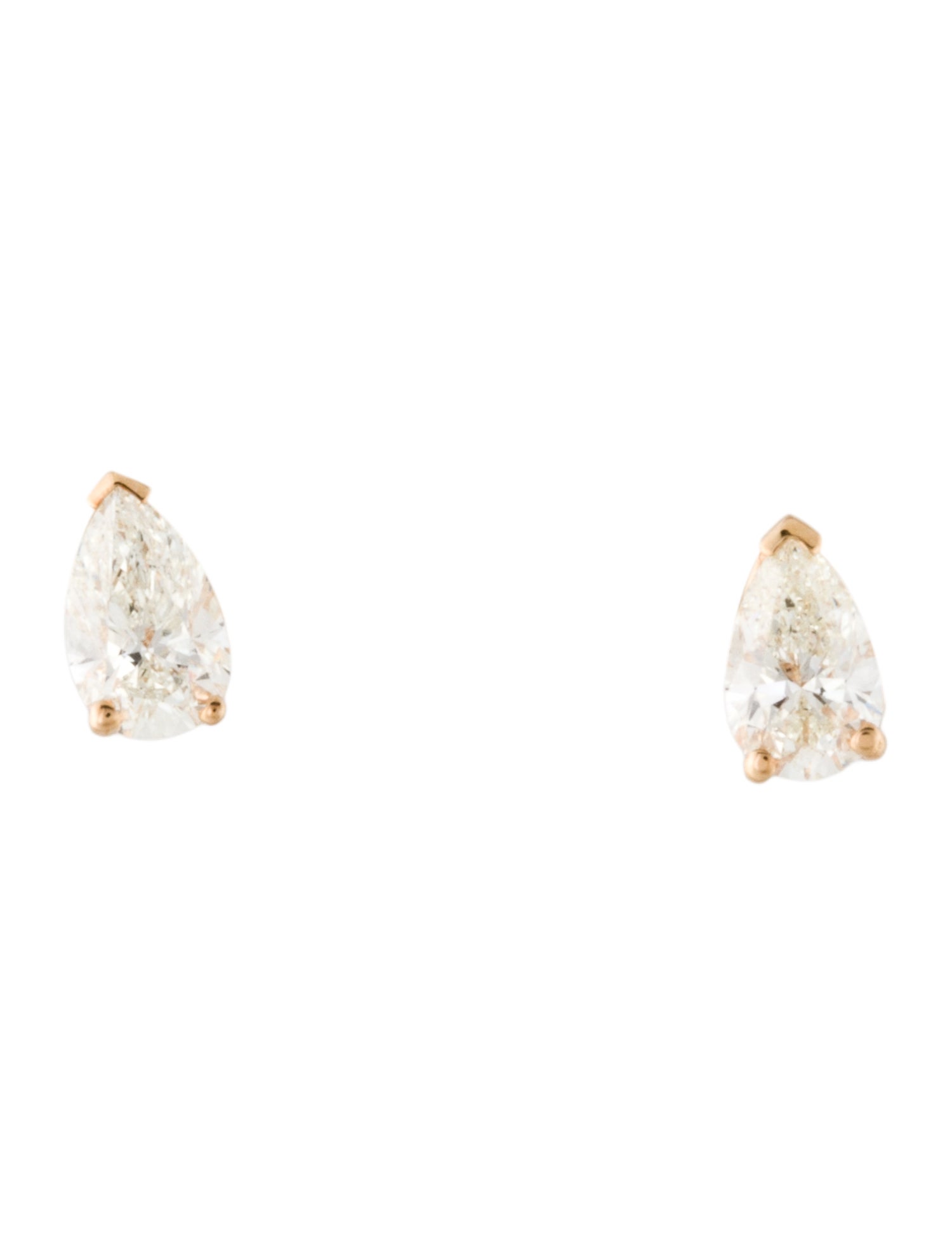 Earrings 14K Diamond Pear Stud