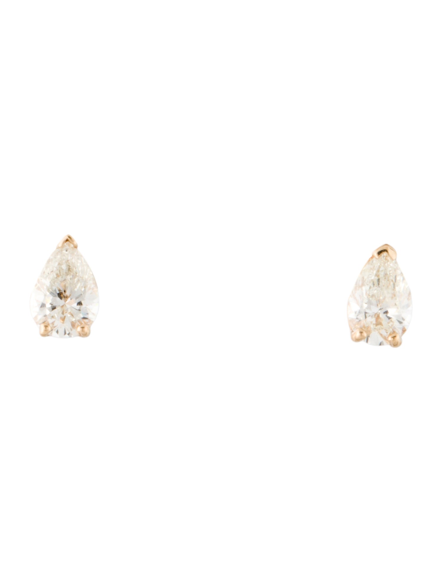 Earrings 14K Diamond Pear Stud