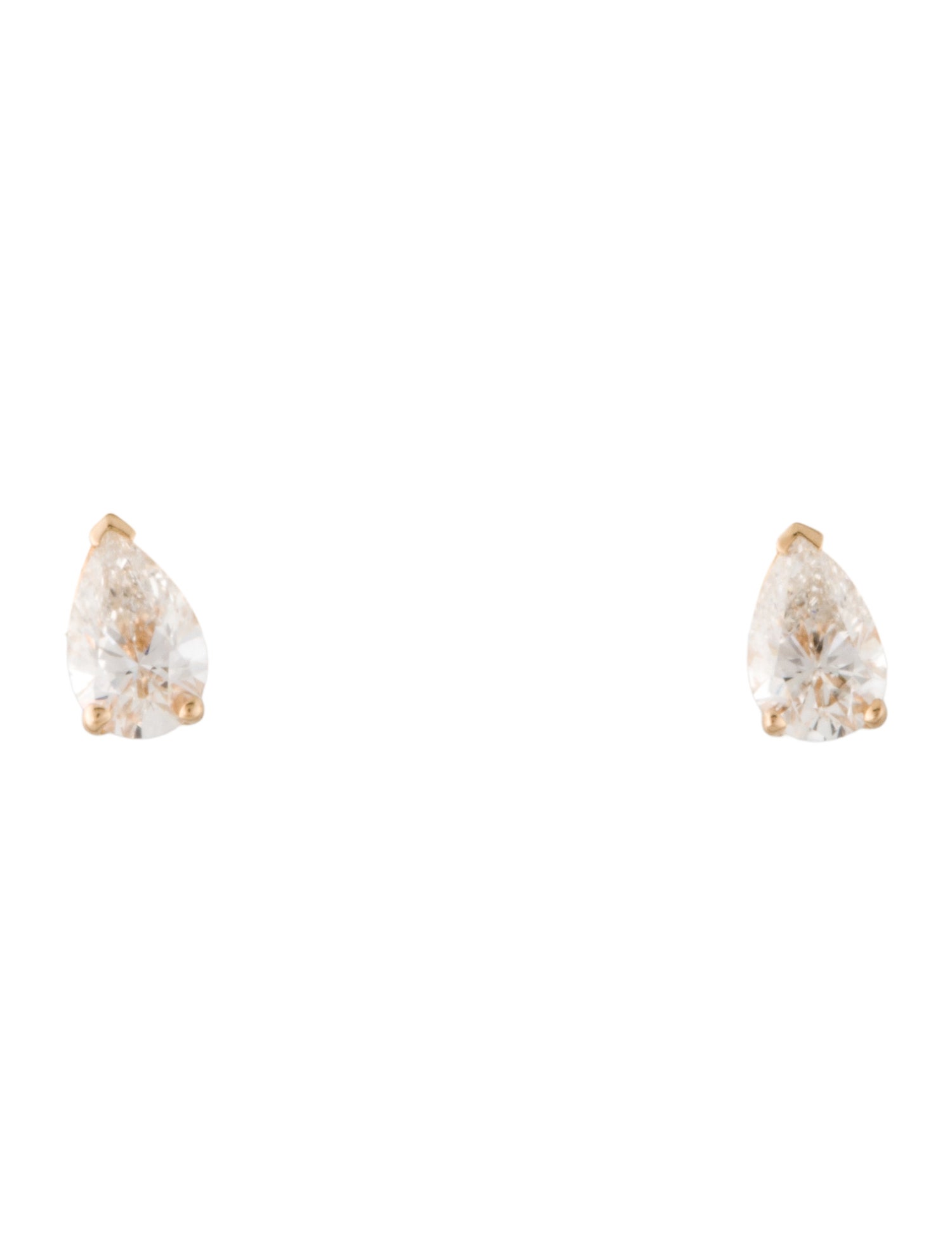 Earrings 14K Diamond Pear Stud