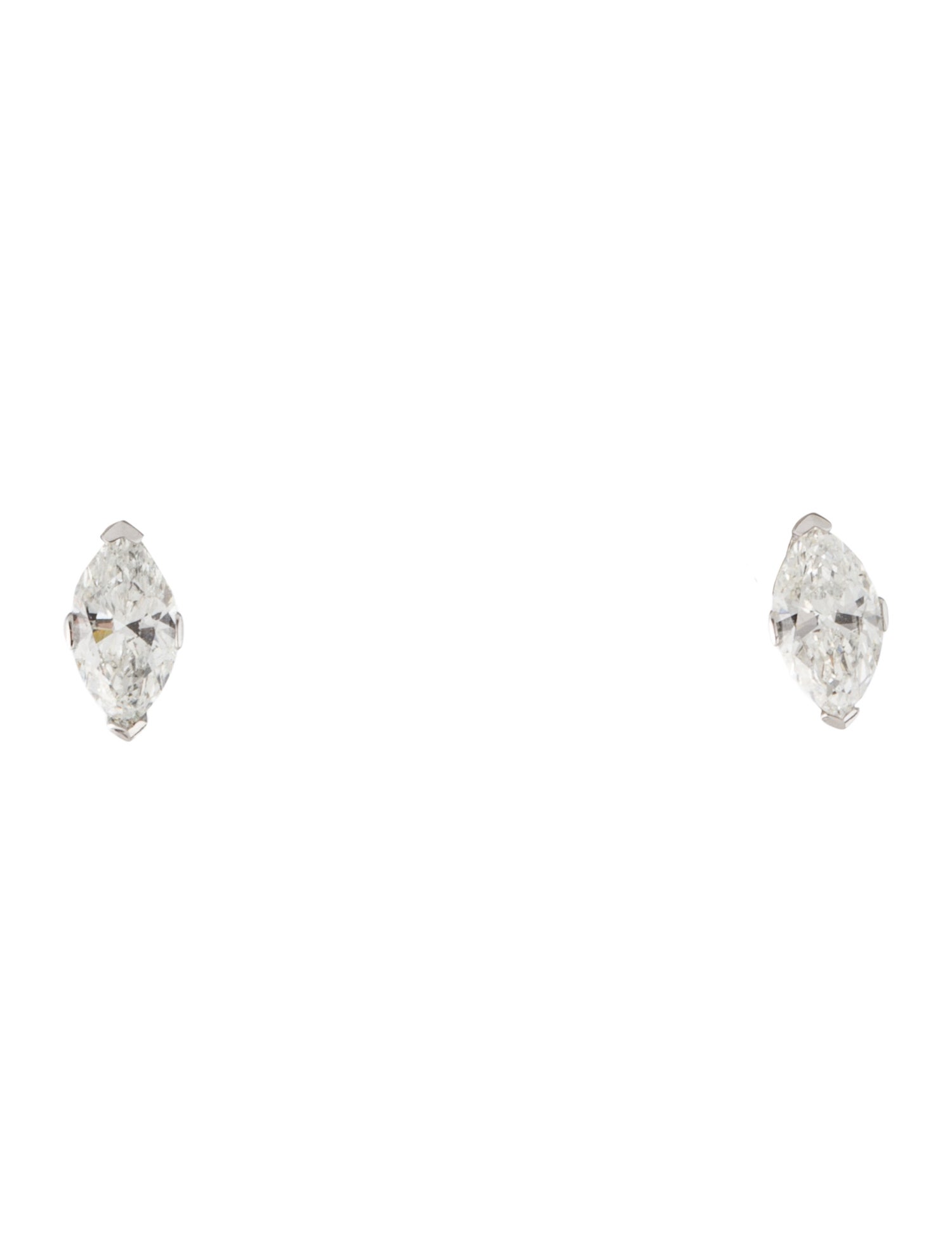 Earrings 14K Diamond Marquise Stud