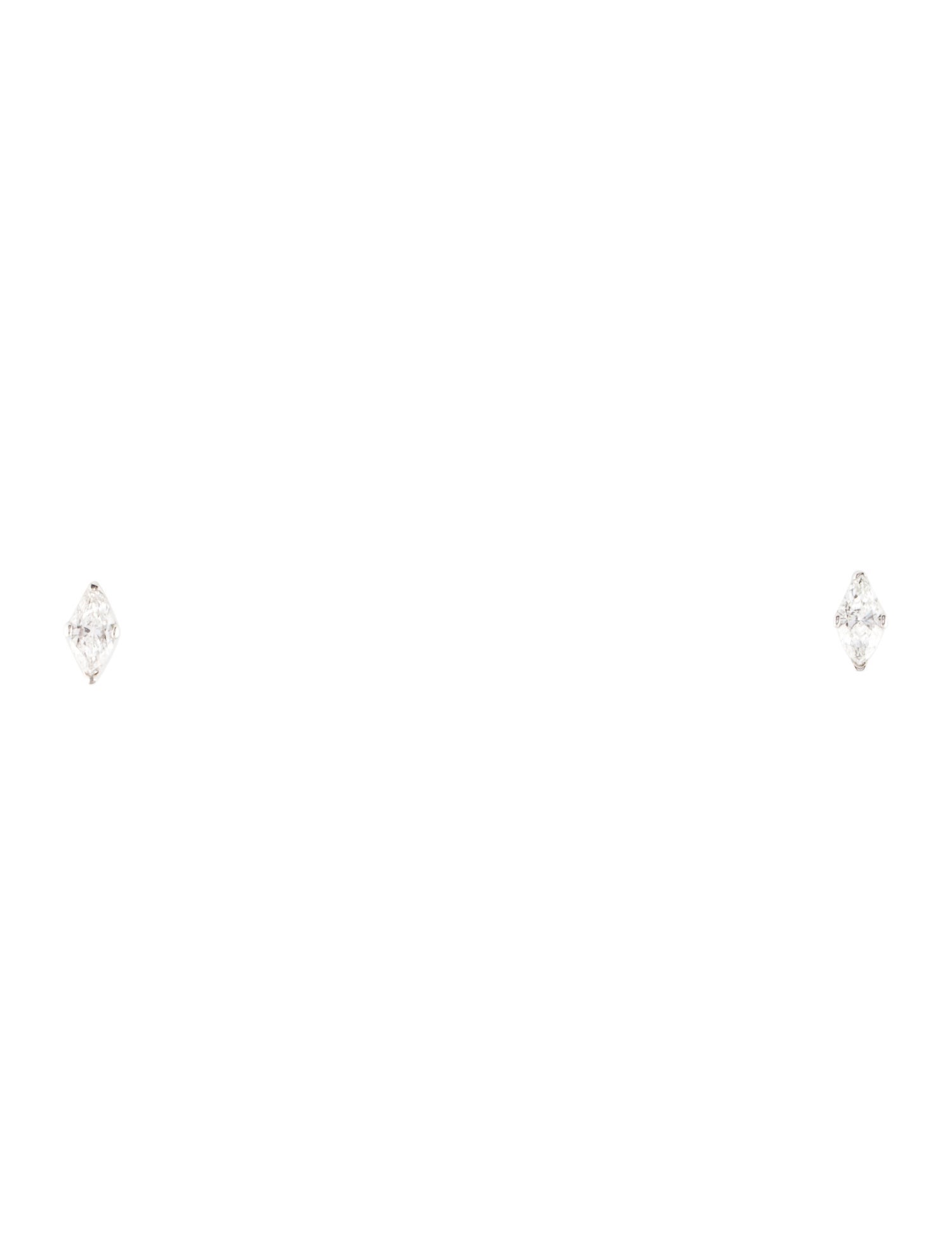 Earrings 14K Diamond Marquise Stud