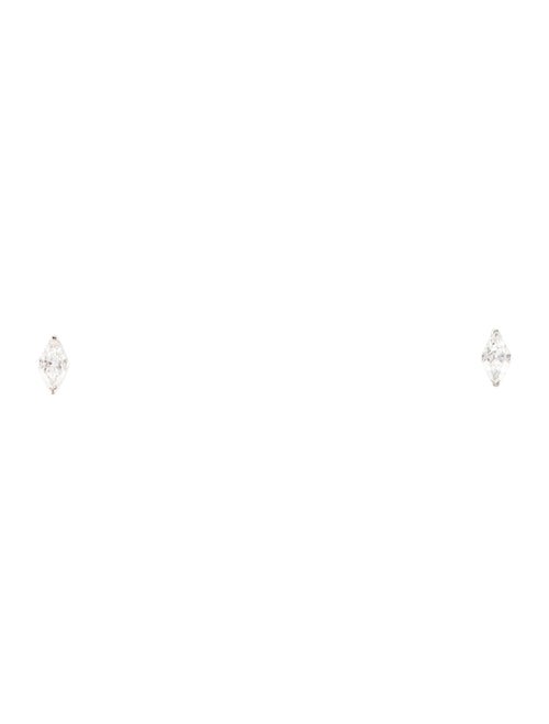 Earrings 14K Diamond Marquise Stud