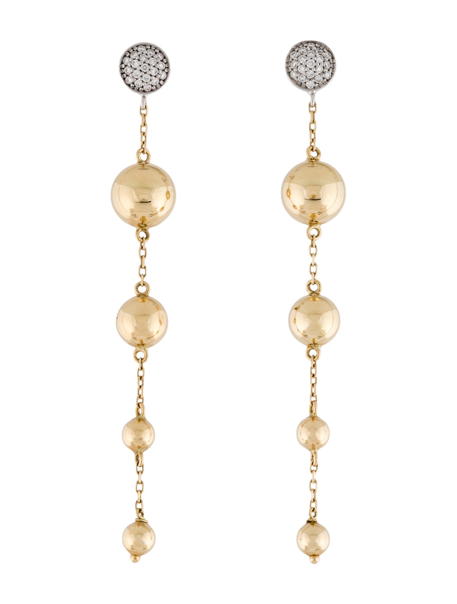 Earrings 14K Diamond Drop Earrings