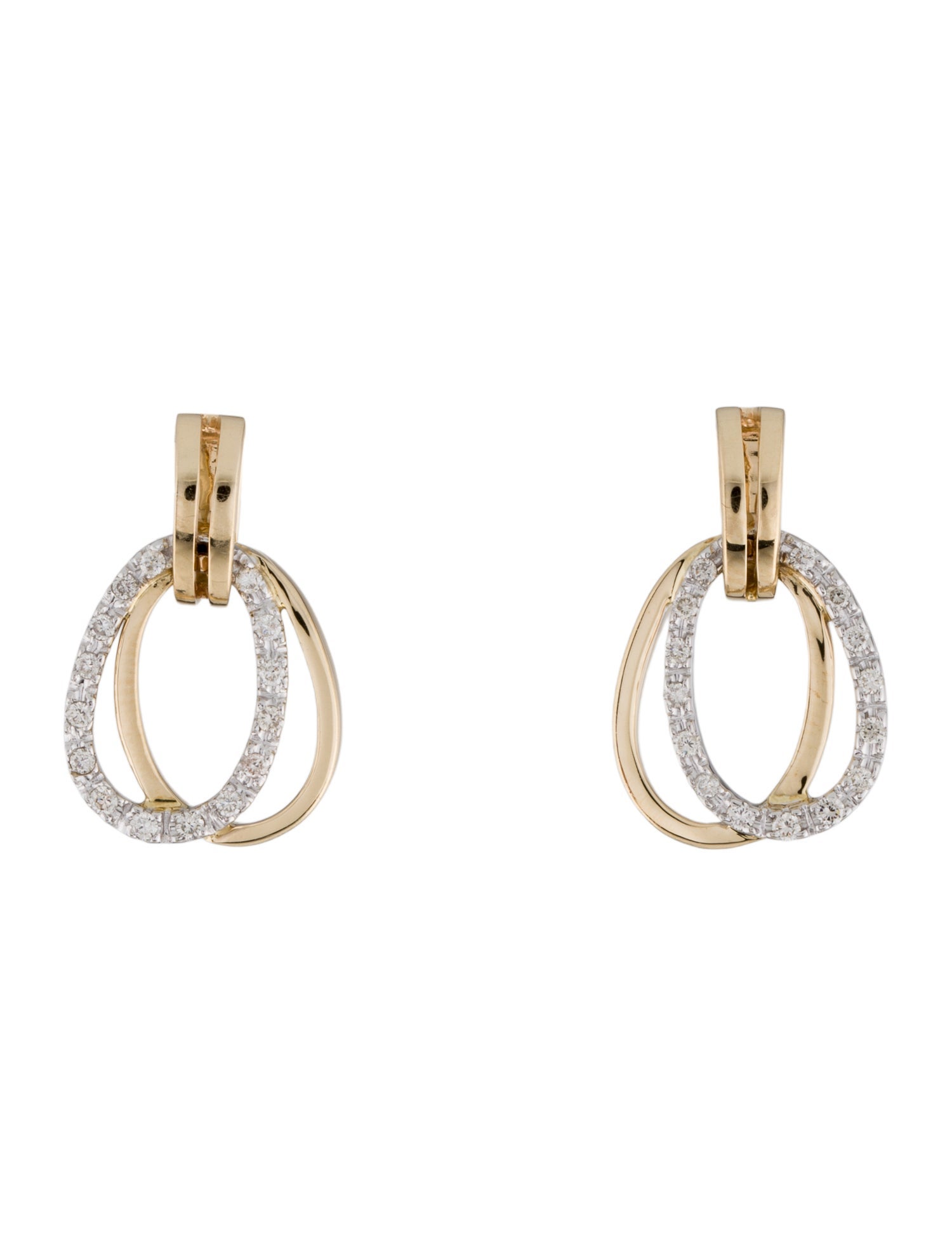 eRiNGo　1212 Ribbed Spiral Hoop Earrings 14K Yellow Gold | Jared